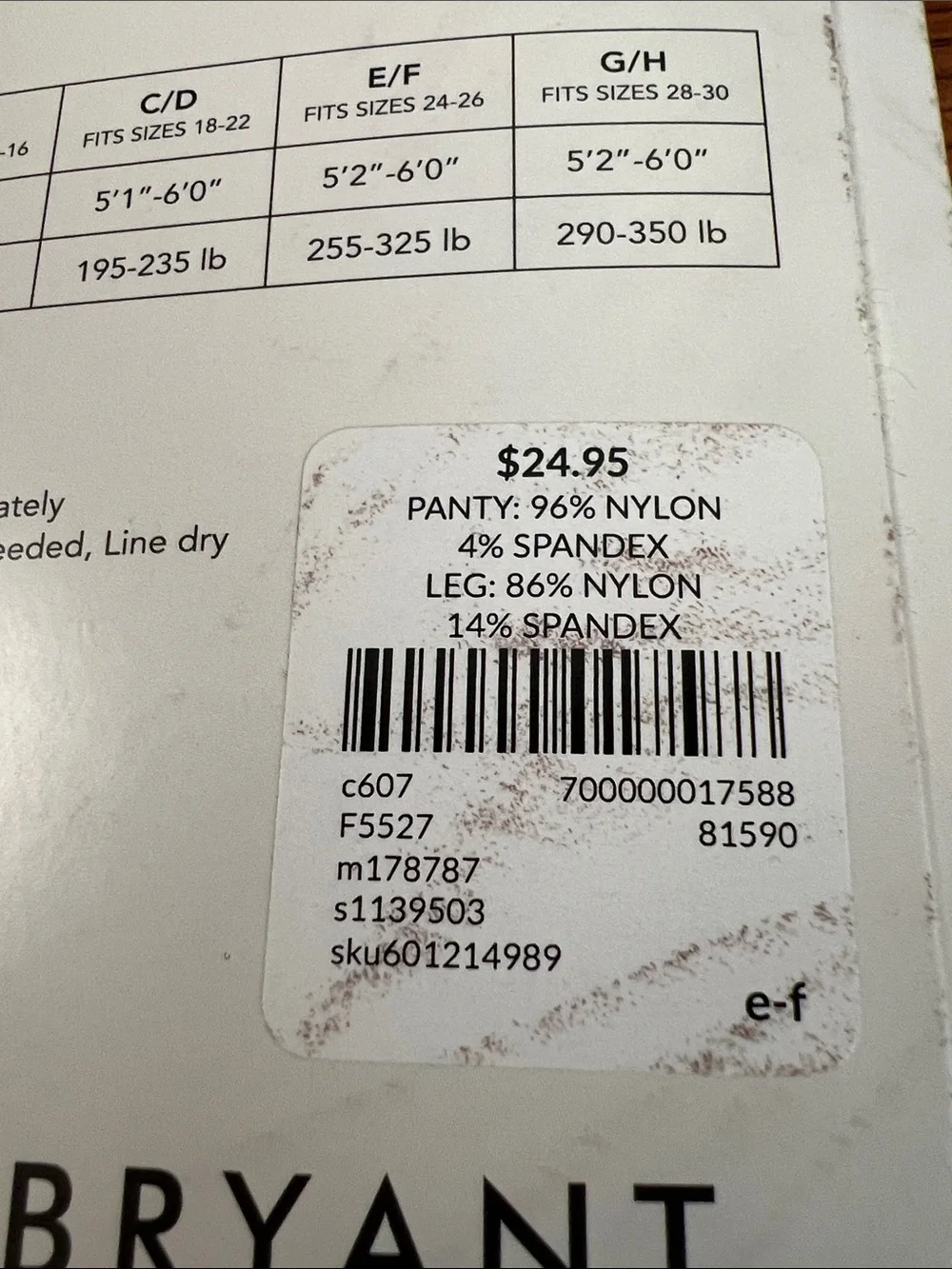 Lane Bryant new package